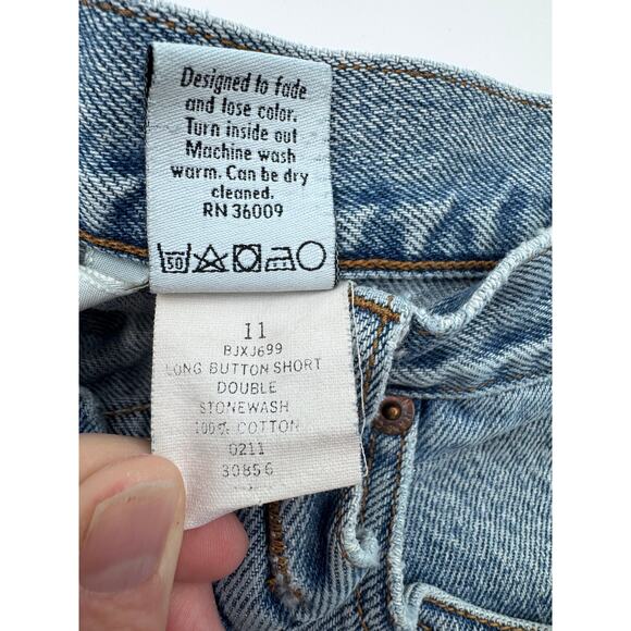 Calvin Klein Vintage 90s Distressed Denim Shorts - Picture 2 of 5